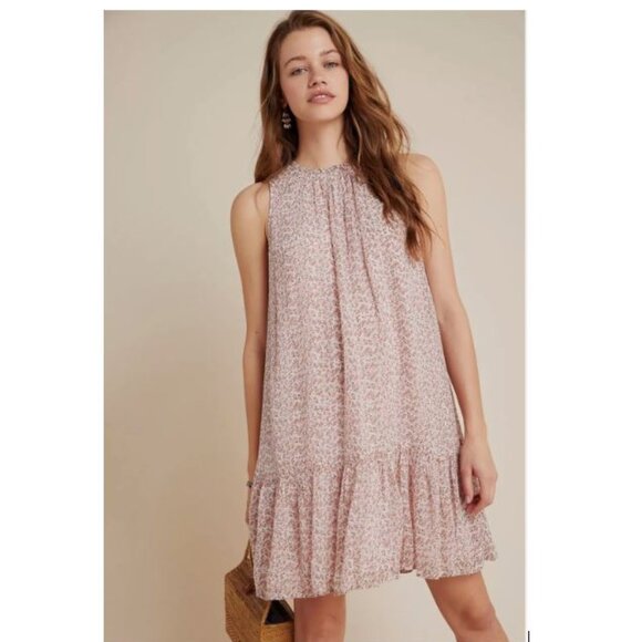 Anthropologie Dresses & Skirts - Natalie Flounced Tunic Dress in Neutral Motif from Anthropologie-Size Medium-NWT